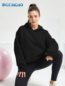 GEMCHO Women's Print Hoodie Sweatshirt, Casual Long Sleeve,Warm Hooded Sweatshirt For Autumn And Winter Students, Ready For Outdoor Fun! - Black - View 7