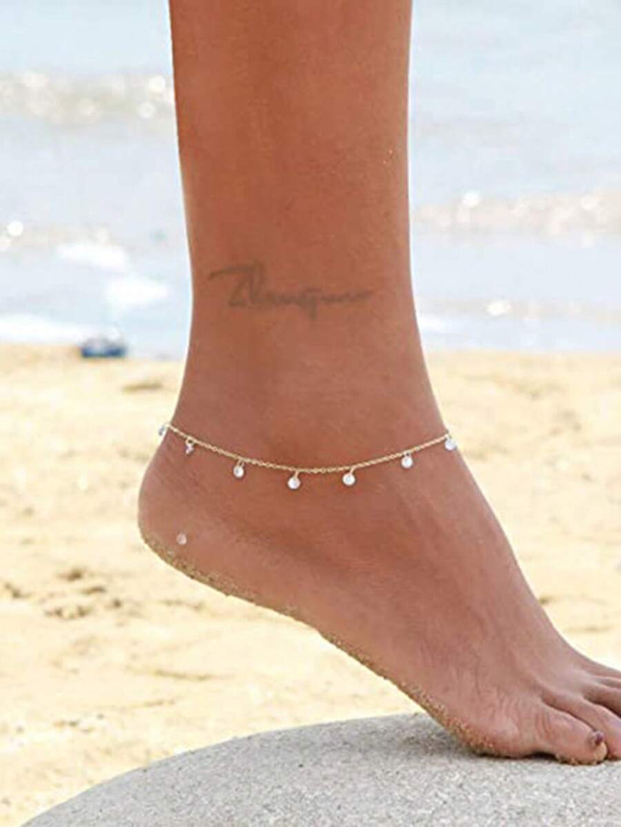 [Brillo lujoso] Tobillera de mujer de plata de ley 925 totalmente pavimentada con circonita cúbica, joyería para los pies con cadena de flecos de moda, versátil para uso diario, citas, fiestas y regalos de cumpleaños para novias