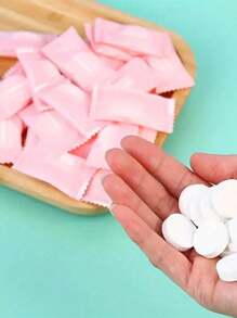 120pcs (10pcs/Pack) Compressed Facial Wet Wipes - Luxurious Soft, Alcohol-Free, Suitable For All Skin Types, Fast Dissolving, Fragrance-Free, Non-Woven Fabric, Perfect Travel Companion, Gentle & Effective, 100% Disposable