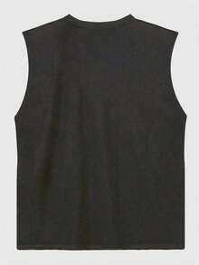 Men's Summer Casual Crew Neck Sleeveless Tank Top - Dark Grey - View 2