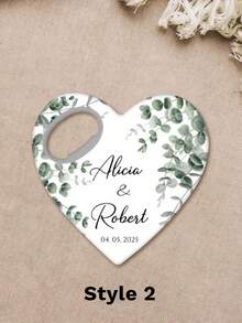 Heart-Shaped Bottle Opener, Wedding Guest Gift, Customized Bottle Opener, Personalized Heart Design, Wedding Party Favor, Personalized Wedding Favor, Heart-Shaped Bottle Opener With Thank You Card, Suitable For Christening, Bridal Shower, Apparel Accessories, Fashionable Autumn Style, Gift For Boyfriend, Girlfriend, Family, Friends - Multicolor - View 29