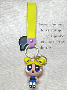 THE POWERPUFF GIRLS 2/3/4pcs Random Creative Cartoon Policewoman Keychain, Cute Delicate Accessory For Backpack, Handbag For Men & Women