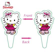 Sanrio Sanrio Hello Kitty Cupcake Toppers, Hello Kitty Birthday Decorations,Hello Kitty Theme Party Supplies