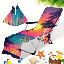 Toalla de silla de playa de secado rápido con bolsa de almacenamiento - Perfecta para el ocio y los accesorios esenciales de viaje a la playa - Multicolor - Ver 3