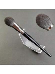 Facial Powder Brush Single Wood Handle Goat Hair Powder Blush Brush For Women Facial Makeup Cosmetic Tool - Black - View 13