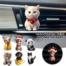 Cute Air Vent Clips Car Accessories,Creative Animal Car Air Vent Clips,Cartoon Car Air Freshener Vent Clip,Car Fragrance Diffuser Perfume Clips,Air Conditioner Outlet Vent Clips Decorations - Colorful-o - View 2