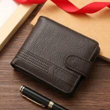 Men's Slim Bifold Wallets Leather Multiple Card Holder Purses With Driver License ID Windows Man Short Wallet With Coin Pouch For Men Wallet Men Wallet Leather Small Wallet Wallet Mini Wallet Purse Wallet