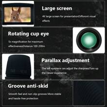 Nachtsichtgerät Infrarot Fernglas Nachtsicht 4K Night Vision Goggles 5X Digital Zoom Binoculars für Jagd, Camping, Beobachtung