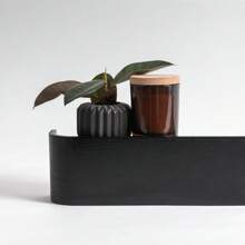 Appendiabiti da Parete Legno | Design Moderno con Ganci Murali Nascosti | Pannello in Impallacciatura di Legno Massello | Quercia, nero