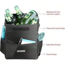 Car Trash Can With Lid - Leakproof Garbage Bin Car Organizer Bag,  Foldable Vehicle Trash Bin With Structure Support,  Automotive Truck Accessories For Women & Men (2 Gallon/7. 5L)
