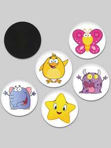 Set de 5 pegatinas termocromáticas de colores de dibujos animados para niños, pegatinas de entrenamiento para ir al baño resistentes al agua que cambian de color para niños y niñas - Multicolor - Ver 13