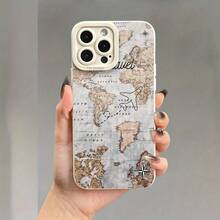 Funda de teléfono suave con estampado de ruta de viaje, ojos de ángel, acabado mate con impresión UV y protección de 360 grados para iPhone 11 12 13 14 15 16 Pro Max XR X/XS 7 8 Plus y smartphones - Negro - Ver 6