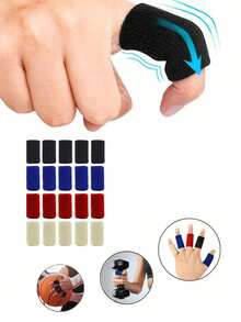 10 piezas / 5 piezas / 1 pieza Mangas para dedos, Férula para pulgar para soporte de dedos, Cinta elástica transpirable para dedos, Protector de compresión para el dedo de gatillo, Ayuda de compresión para deportes - Multicolor - Ver 2