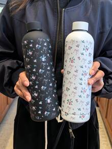 1 件 500ml/750ml 保温不锈钢水瓶，大容量，多色，高品质户外运动水壶，适用于家庭、运动、健身、旅行、学校、派对、节日礼物、办公室返校 - 彩色 - 查看 4