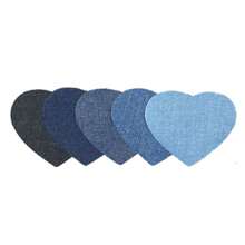 New Irregular Denim Ironing Patch,5 Colors (Blue) Clothing Patches,Heart,Square,Star,Flower And Cloud Patterns,Used For Repairing Clothes And Clothing Decoration,Strong Adhesive,Durable Fabric,Easy To Stick,Suitable For Clothes,Jeans,Jackets,Bags,Hats,Home Decoration
