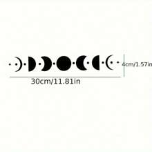 1 Pc Moon Phases Car Sticker, Lunar Chiaroscuro Mystical Witch Vinyl Banner Decal For Car Back Windshield, Water Bottle, Laptop - Easy To Apply