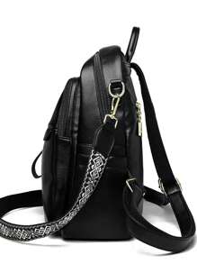 Multifunction Backpack Women Soft PU Leather Backpack Large Capacity School Bags For Girls New Fashion Female Bagpack