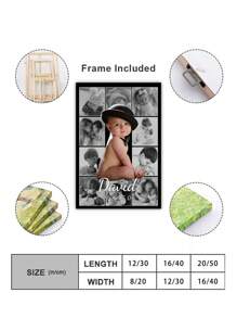 1pc Custom Photo Text Canvas Print Canvas Poster, Custom Name, Custom Text, Personalized Gift, New Baby Gift, Gift For Baby Girl, Gift For Baby Boy, New Parent Gift, Keepsake, Canvas Prints With Your Name On Custom Wall Art For Bedroom, Living Room, Wedding, Baby, Pet, Family, Love, Couple, Friend, Picture, Photo, Framed Wall Art,Christmas Gift,Best Friend,Family Gift,Birthday Gifts,Gift For Family/Friend Back To School