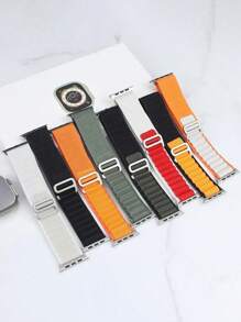 1PC Alpine Loop Band Compatible With Apple Watch S10 42mm S10 46mm 49mm 45mm 44mm 42mm 41mm 40mm 38mm, Unisex AppleWatch Strap Fashionable Casual Business Watchbands Compatible With IWatch S10 9 8 7 6 5 4 3 2 1 SE Ultra, Breathable Comfortable Sport Bracelet Adjustable Replacement Wrist Strap Smart Watch Accessories