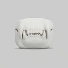 bandai Funda divertida para teléfono, funda fea para teléfono 4 piezas/Funda protectora de silicona con diseño de dientes de tigre para Pro 2, funda de caricatura con diseño en 3D para auriculares Bluetooth de tercera generación 4
