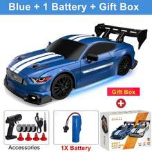 1/24 比例遥控漂移车 - GTR//Tesla/BMW/Mustang（含备用轮胎、电池、螺丝刀、充电器、手册）逼真的赛车模型遥控玩具，适合儿童生日、圣诞节、万圣节、感恩节礼物