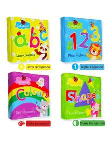 0-3 Years Old Baby Three-Dimensional Cloth Book With Bright Colors, English Letters, Numbers, Colors And Graphics, Cognitive Enlightenment Educational Toys, Baby Early Education Toys, Tear-Resistant Paper With Sound