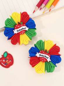 2 piezas/6 piezas Horquillas con forma de flor lindas para la temporada de vuelta al colegio, accesorios para el cabello como regalo para niñas que van al colegio