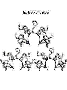 1 件/3 件恐怖蛇发头带美杜莎发饰适合万圣节服装