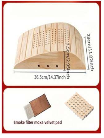 (Moxibustion Box + Moxibustion Pad + 54pcs Moxa Sticks) / Portable Moxibustion / Home Use Solid Wood / Moxibustion Pillow / Back And Lumbar / New Wooden Moxibustion Box / Traditional Chinese Medicine Specific Use