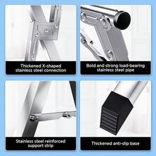 Stainless Steel Folding Drying Rack, 199.9cm Collapsible Laundry Line With 20 Hooks, Freestanding Metal Clothes Hanger For Indoor/Outdoor Use, Space-Saving Telescopic Design, Ideal For Balcony & Patio, Clothes Drying Rack - Bạc - Xem 6