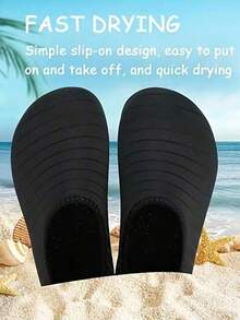 1 Pair New Design Snorkeling & Beach Socks For Men And Women, Soft Bottom, Quick Drying, Non-Slip, Anti-Cut, Suitable For Pool, Beach, Yoga, Swimming, Surfing, Multi-Function Indoor/Outdoor Fitness Shoes, Breathable Material, Beach Essentials, Beach Accessories, Pool Float