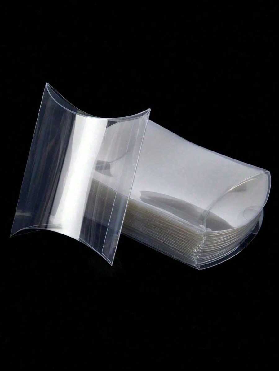 20/50/100/150/200 piezas Caja de regalo de almohada transparente de PVC, caja de embalaje de plástico adecuada para cumpleaños, boda, fiesta