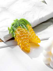 1 件新奇玉米和辣椒夹式发夹，高品质醋酸纤维发夹，时尚 INS 风格批发发饰女士爪夹秋冬度假装女士 - 彩色 - 查看 5