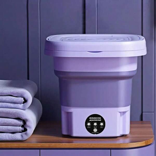 Mini lavadora y secadora portátil con 3 modos de limpieza profunda, lavadora portátil de gran capacidad de 9L, lavadora plegable, medio lavado automático, calcetines, ropa de bebé, toallas, ropa delicada, adecuada para lavandería en casa.