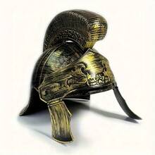 1 pieza Casco de gladiador romano vintage - Perfecto para disfraces de Halloween y Día de los Muertos, cobertura de cabeza de guerrero de plástico para cosplay y decoración de fiestas - Multicolor - Ver 1