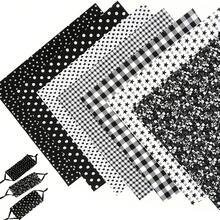 7件25厘米*25厘米黑色手工拼布套装 - 黑色 - 查看 4