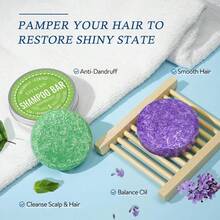 LIYALAN Shampoo Bar For Hair Solid Soap(2 Pack) Rosemary And Jasmine Shampoo Bar,Deep Cleansing Hair Shampoo For Fine &Amp; Oily Hair - Lavender+Peppermint - View 4