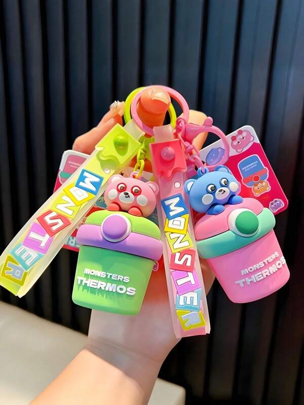 Cartoon Cute Teddy Bear Keychain, Mobile Phone Hanging Chain, Home Decoration Hanging Decoration, Backpack Decoration Accessories, Colorful Doll Pendant, Car Key Pendant, Holiday Gift School Decor School Surprise Dormitory Decor Back To School