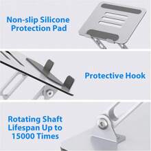 Laptop Stand For Desk,  Adjustable Laptop Riser,  Metal Foldable Computer Stand Holder Portable Notebook Mount,  Ventilated Cooling Notebook Stand Compatible With 10-15. 6" Laptops