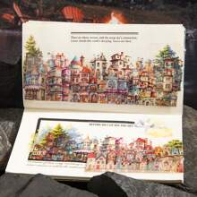 1 Rollo/Bolsa de Cinta, Serie Casa Extravagante, Cinta PET con tema de Casa Vintage y Pueblo, Suministros para Scrapbooking, Accesorios de Cuaderno, Decoración para Cuaderno, Marco de Foto, Funda de Teléfono, Vaso, Revistas de Chatarra, Caja de Artículos de Papelería DIY, Pegatinas Personalizadas, Útiles Escolares, Vuelta al Colegio