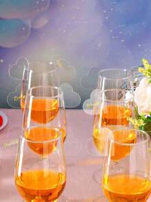 Set de 30 etiquetas/tarjetas transparentes de acrílico con forma redonda/de corazón para bebidas en bodas y fiestas, etiquetas para bebidas y zumos, decoraciones para vasos, tarjetas de asiento (Retirar la película protectora de ambos lados antes de usar)