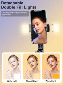 Palo de selfie inalámbrico Bluetooth de 1,03 m, rotación de 360°, acero inoxidable antivibración, compatible con iPhone 16, 15, 14, 13, 12, 11e/Max/Pro/Xs/Xr/X/Plus, compatible con Samsung Galaxy S25/S24/S23/S22 Ultra y otros teléfonos inteligentes Android, adecuado para autotrasmisión.