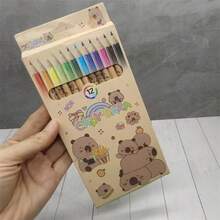 1/6/13 pezzi Set di matite per artisti e studenti con temperamatite integrato in 12 colori per capibara - matite da 0,5 mm - perfette per disegnare, scrivere, schizzare e prendere appunti, dipingere, forniture per scuola e ufficio per artisti - il colore e lo stile del temperamatite sono casuali - Multicolore - Visualizzare 1