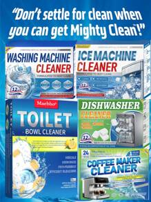 1 pieza Limpiador/Descalcificador para lavadora y lavavajillas - Pastillas de limpieza profunda para lavadoras de carga frontal y superior de alta eficiencia, desodorizante séptico, limpia el tambor interior y el sello del tanque de lavandería