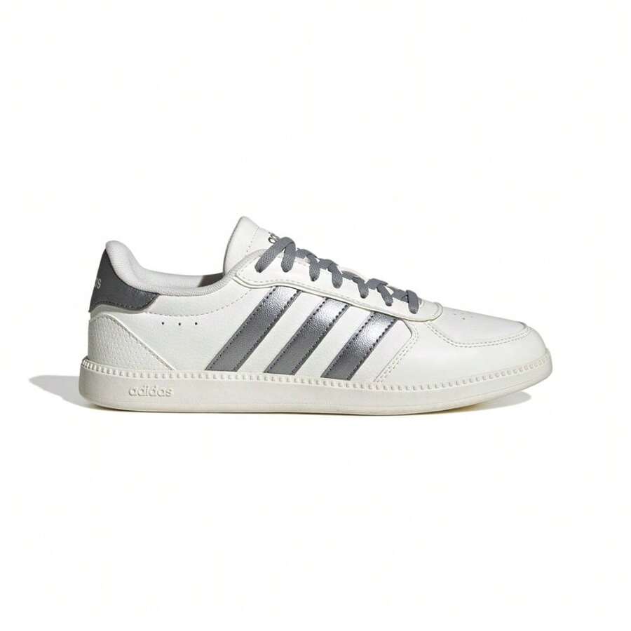 Adidas BREAKNET SLEEK - Core White / Iron Metallic / Grey - View 1