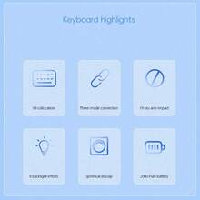 HP K360 Keyboard Mouse Combo / Single Keyboard 98-Key Layout Nature-Inspired Backlight Low-Saturation Green Light Design, Silent Keys + Minimalist Office, Laptop & Desktop Compatible, Black/Gray/Green[Wireless 3-Mode] - Black Gray Green [wireless Three-mode] - View 5