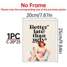 1PC Girl Room Decor, Wall Art, Bedroom Decor, Funny Wall Art, Retro Vintage Posters, Wall Decor Posters, Wall Canvas Decor, Ideal Gifts For Hallway Bedrooms And Living Rooms Birthday Graduation