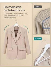 Trägalge, 20-delars set, tunn, med ett skåra på axeln, byxgalge, 360° roterande krok, björkträ, strumpebandshållare och jacka, molnvit, torkställning, garderobsorganisatör, multifunktionell byxgalge, halsduks- och slipsställ, förvaringsställ för hushållsbyxor - Multifärgad - Visa 6