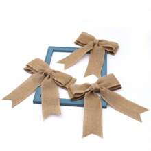 Handmade Vintage Thick Fiber Bow, DIY Decoration For Graduation Party, Wedding, Christmas, Birthday, Holiday Gift