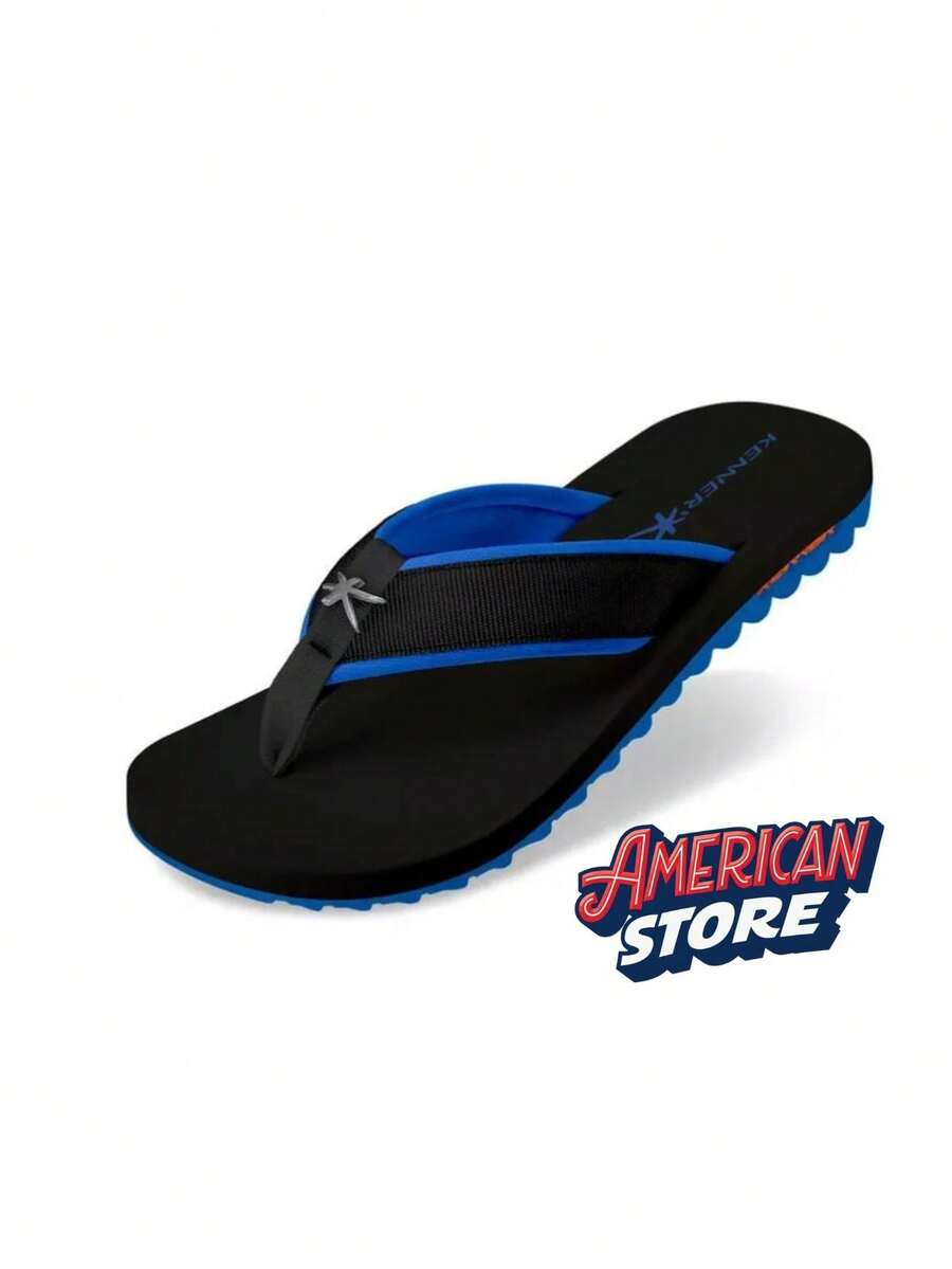 Sandália Chinelo Kivah Knnr Masculino Unissex Casual Adulto Cushy Envio Imediato Lançamento - Azul Marinho - Visão 1